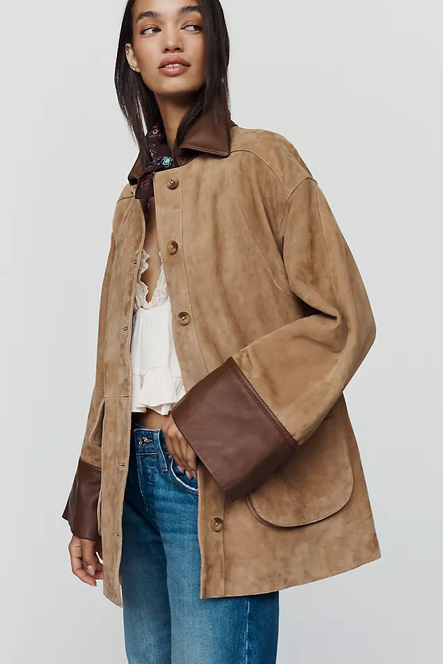 Adelaide Suede Barn Jacket | Anthropologie (US)