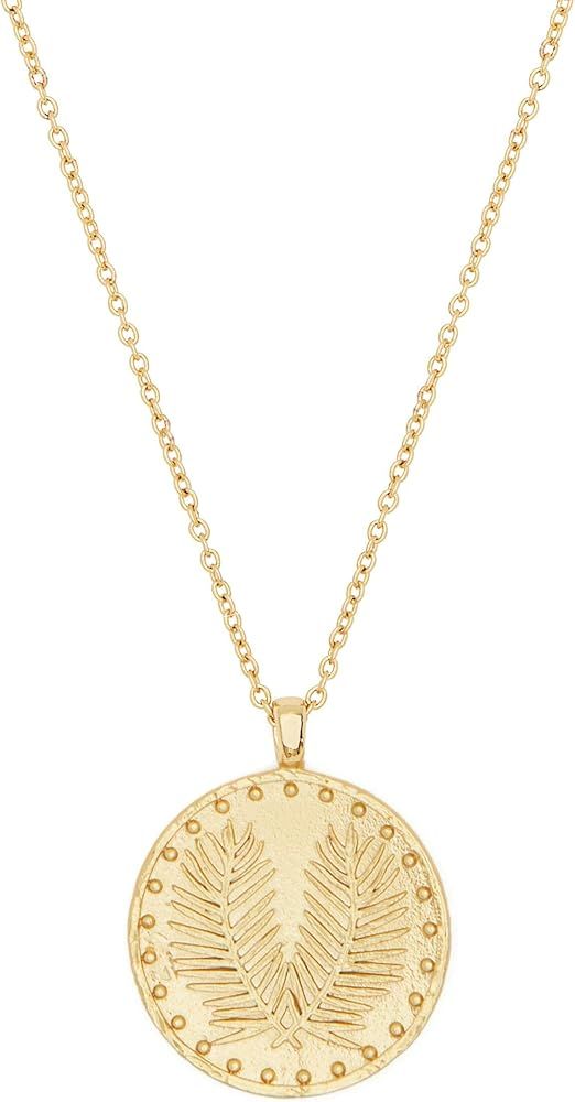 gorjana Women's Palm Coin Pendant Adjustable Necklace, 18K Gold Plated Medallion, 19 inch Chain | Amazon (US)