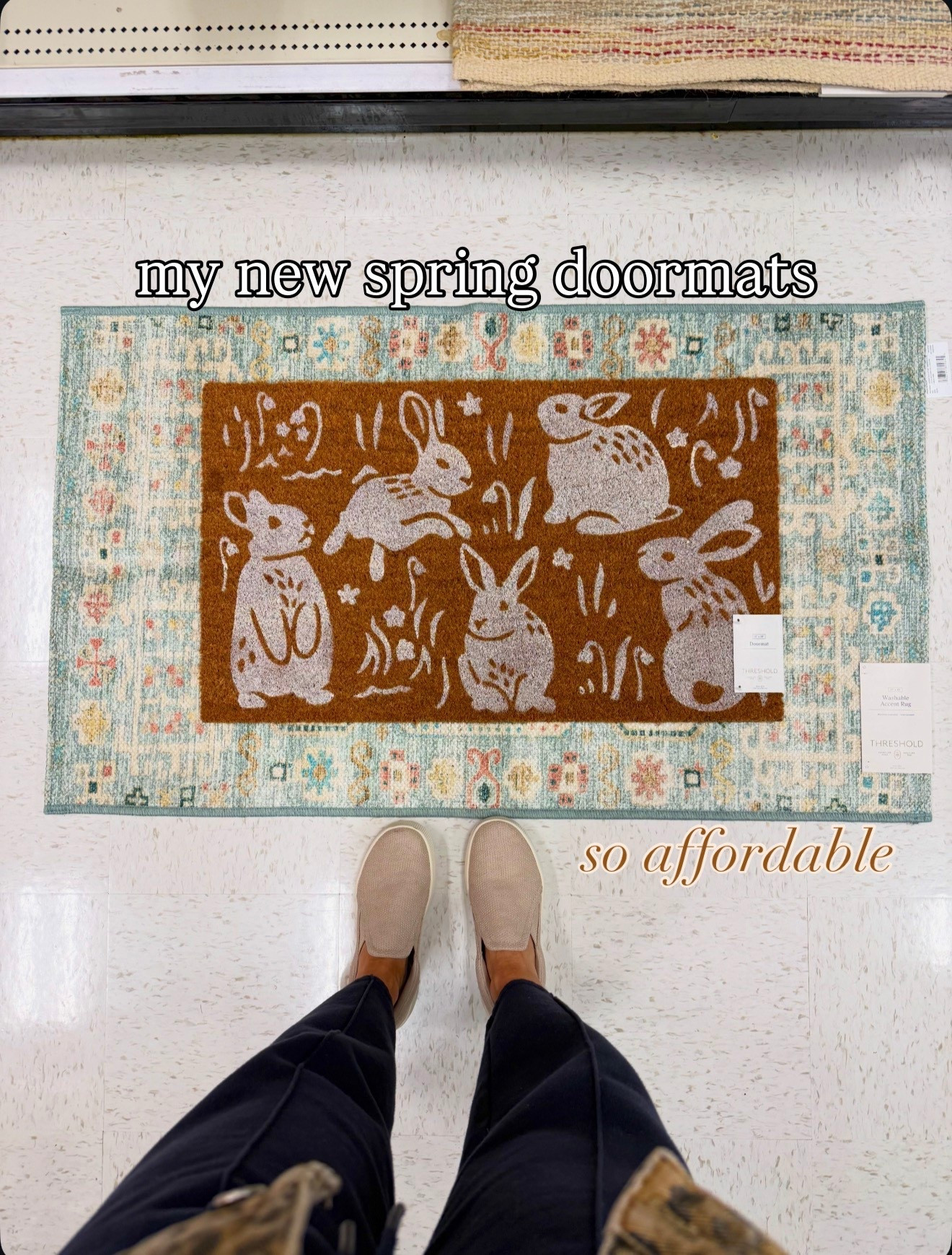 Loving this new spring doormat combo 