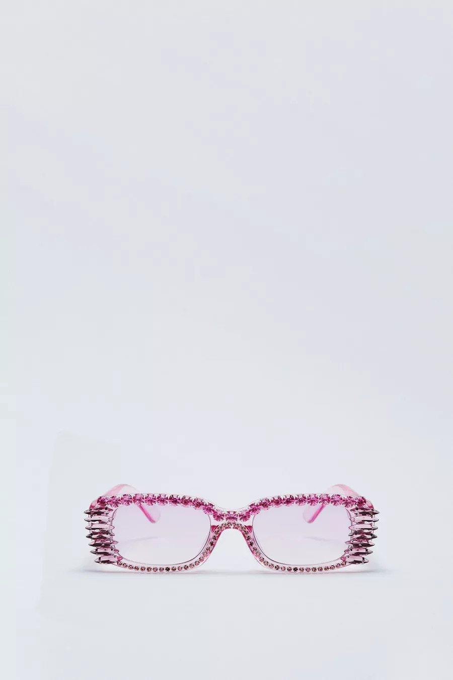 Embellished Rectangle Sunglasses | Nasty Gal (US)