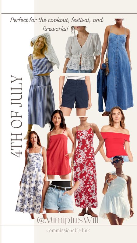 Outfits for the Fourth of July! 

Summer outfit | July 4th | summer dress | shorts | denim shorts | petite friendly | summer tops 

#LTKStyleTip #LTKParties #LTKSeasonal