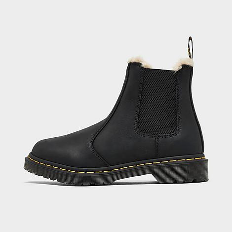 Dr. Martens Women's 2976 Leonore Faux Fur Lined Chelsea Boots in Black Size: 9.0 | Finish Line (US)