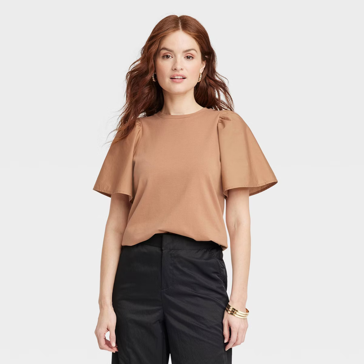 Women's KTW Puff Elbow Sleeve T-Shirt - A New Day™ | Target