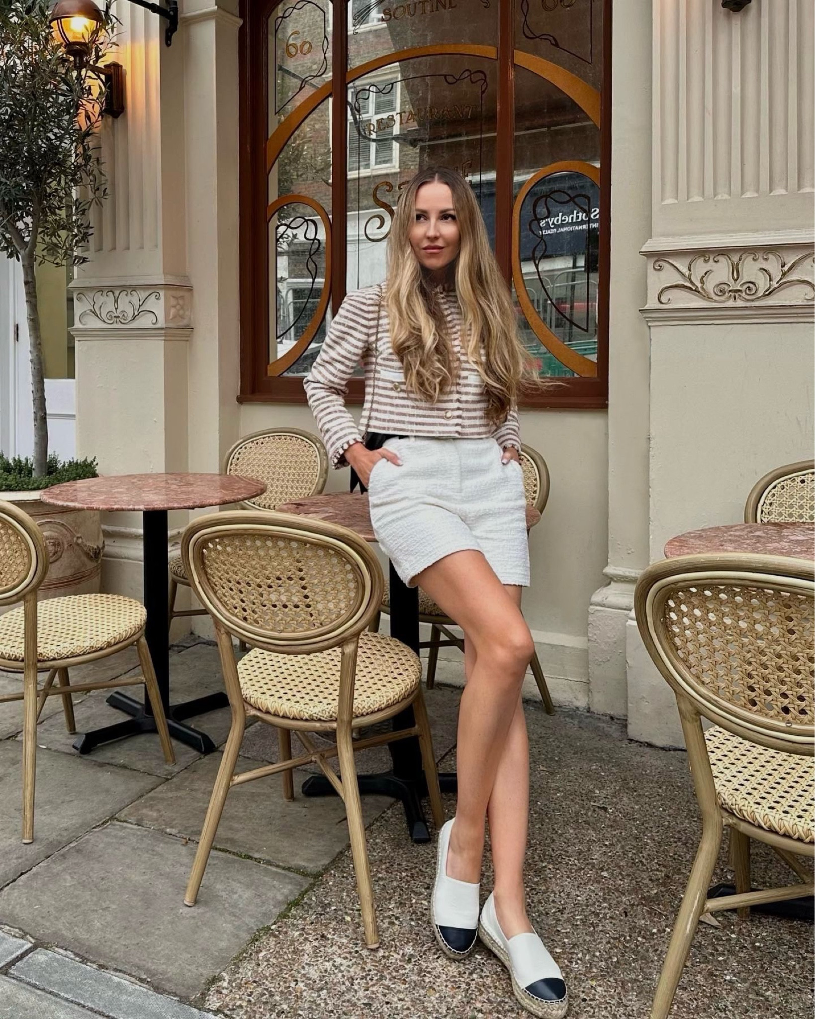 Tweed jacket, cream summer jacket, tweed shirt, leather espadrilles, LK Bennett, outfit ideas

#LTKstyletip #LTKeurope #LTKSeasonal