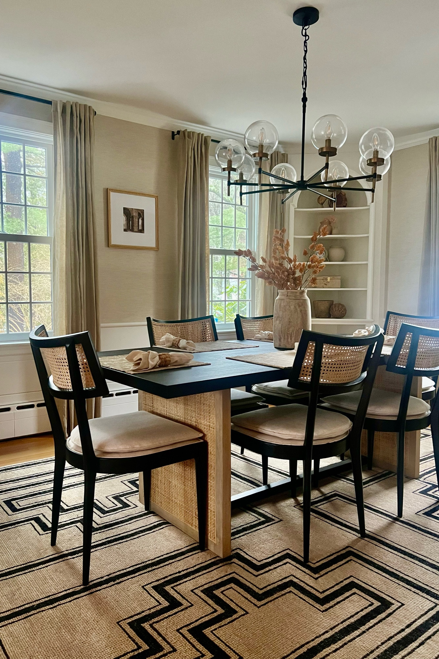 Dining room makeover!
Rug, chandelier, dining table, dining chairs, curtain rod, curtains.

#LTKstyletip #LTKhome #LTKFind
