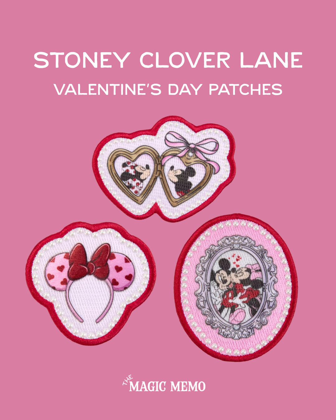 The Disney x Stoney Clover Lane Valentine's Day collection just dropped and I'm OBSESSED with these adorable patches! 🎀

These are perfect for customizing your park bag, adding to your Stoney Clover pouches, or just collecting because they're too cute not to! The embroidery details are chef's kiss and the vintage Valentine's vibes are everything.

My favorites from the collection:
💗 Mickey & Minnie heart locket patch (the CUTEST!)
💗 Valentine Minnie ears with hearts patch
💗 Romantic Mickey & Minnie cameo patch

These make the perfect galentine's gift, Disney couples gift, or just a little treat for yourself! Fair warning though - Stoney Clover Disney drops sell out FAST, so if you love them, grab them now!

Styling tip: I love mixing these Valentine's patches with classic SCL patches on a neutral bag for a pop of pink and red year-round! They're also adorable on jean jackets, backpacks, or even framed as Disney room decor.
Who else is adding these to cart? 🛍️✨

#StoneyCloverLane #DisneyValentines #SCLxDisney #DisneyPatches #ValentinesDayDisney #DisneyMerch #StoneyClover #DisneyCollector #MickeyAndMinnie #DisneyStyle #DisneyAccessories #ParkBag #DisneyGifts 

 #LTKValentine #LTKTravel