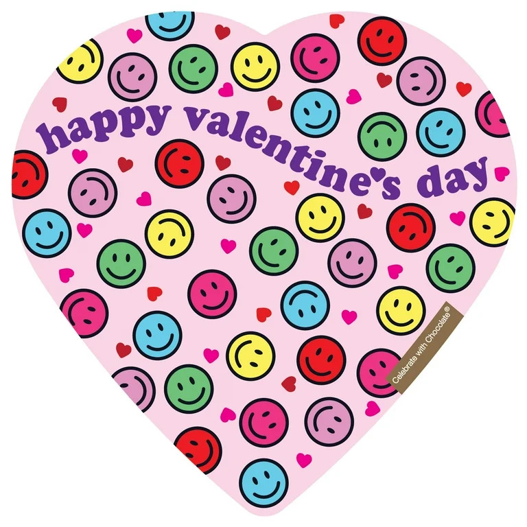 Elmer Chocolate Assorted Chocolate Social Media Smiley Heart 2oz 5 pieces | Walmart (US)