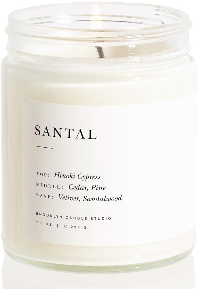 Brooklyn Candle Studio Santal Minimalist Candle | Luxury Scented Candle | Vegan Soy Wax | Hand Po... | Amazon (US)