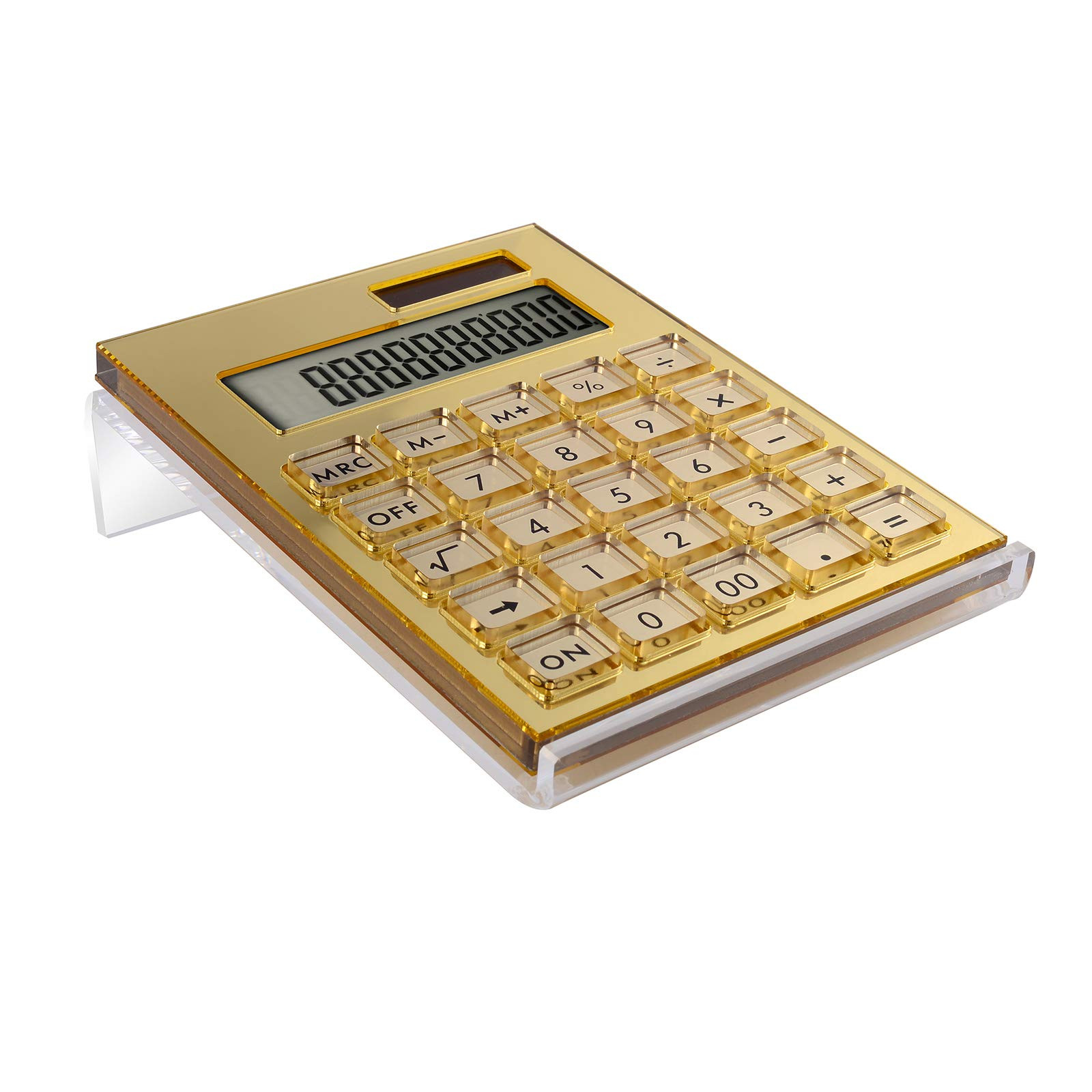 EXPUTRAN Acrylic Calculator with Stand, Battery and Solar Hybrid Powered Basic Calculator 12-Digi... | Amazon (US)