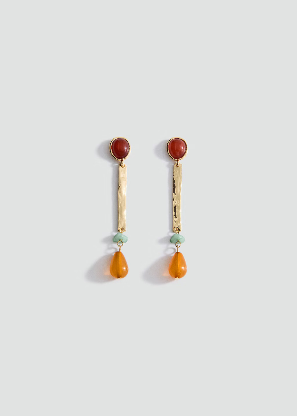 Long combined bead earrings - Women | MANGO United Kingdom | MANGO (UK)