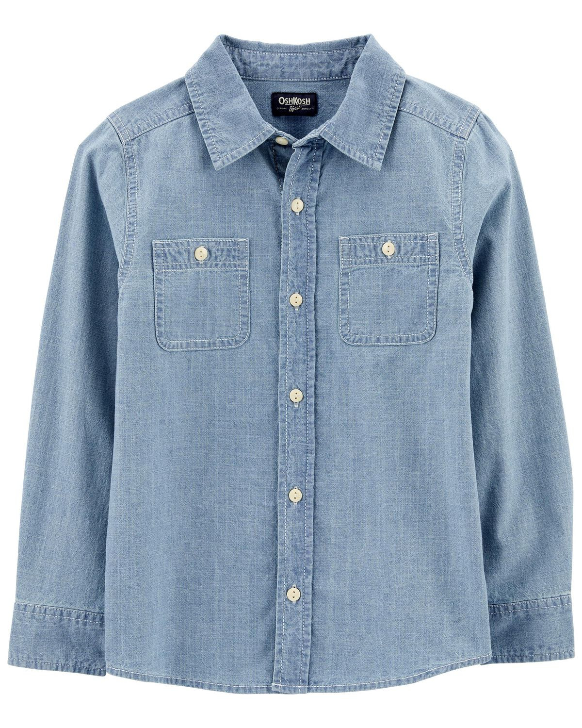 Kid Button-Front Chambray Shirt - OshKosh | Carter's | Carter's
