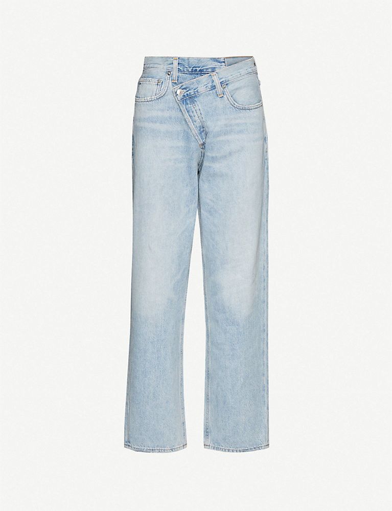 Criss Cross straight mid-rise jeans | Selfridges