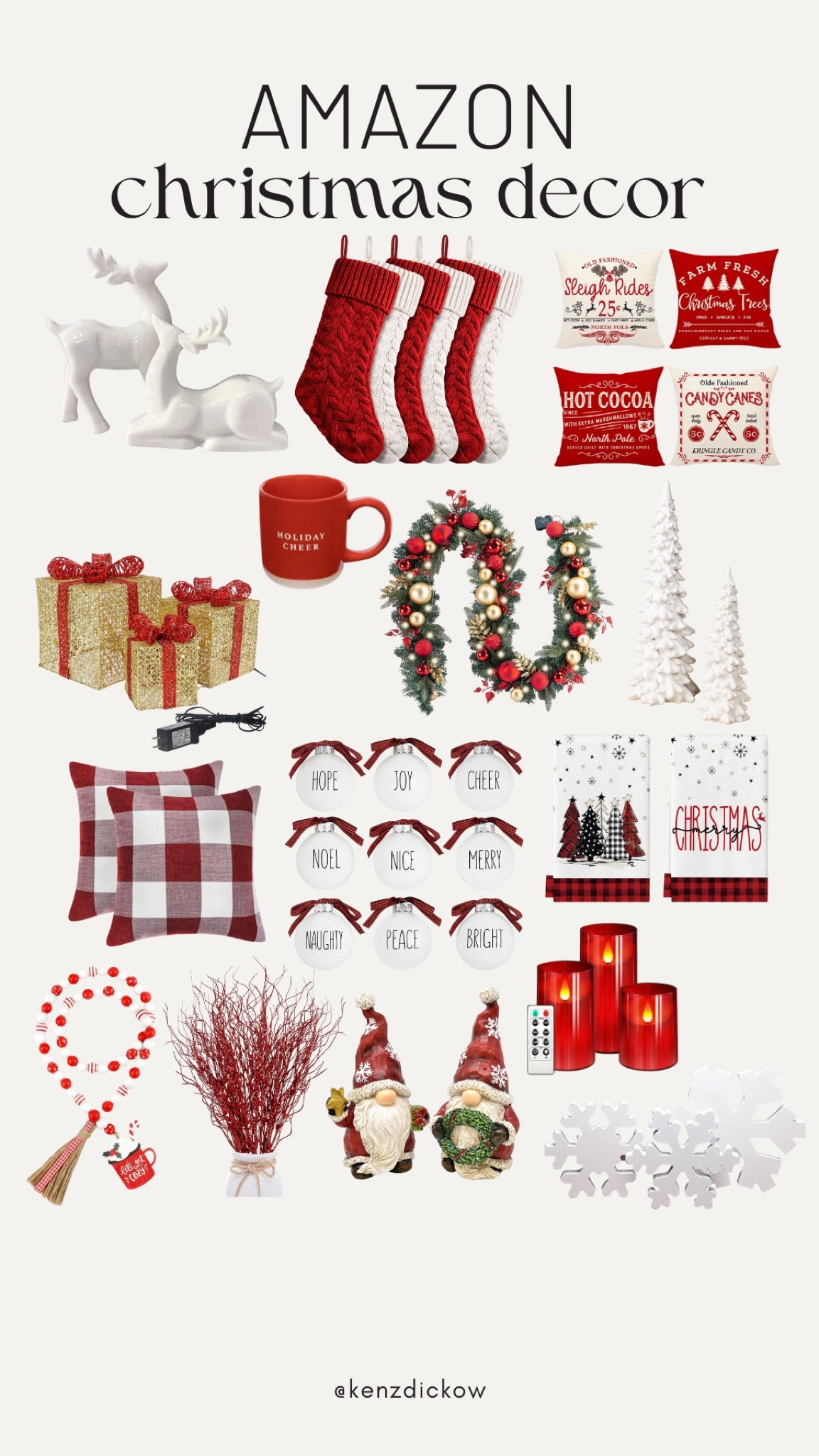 Christmas red and white decor 

#LTKSeasonal #LTKHoliday