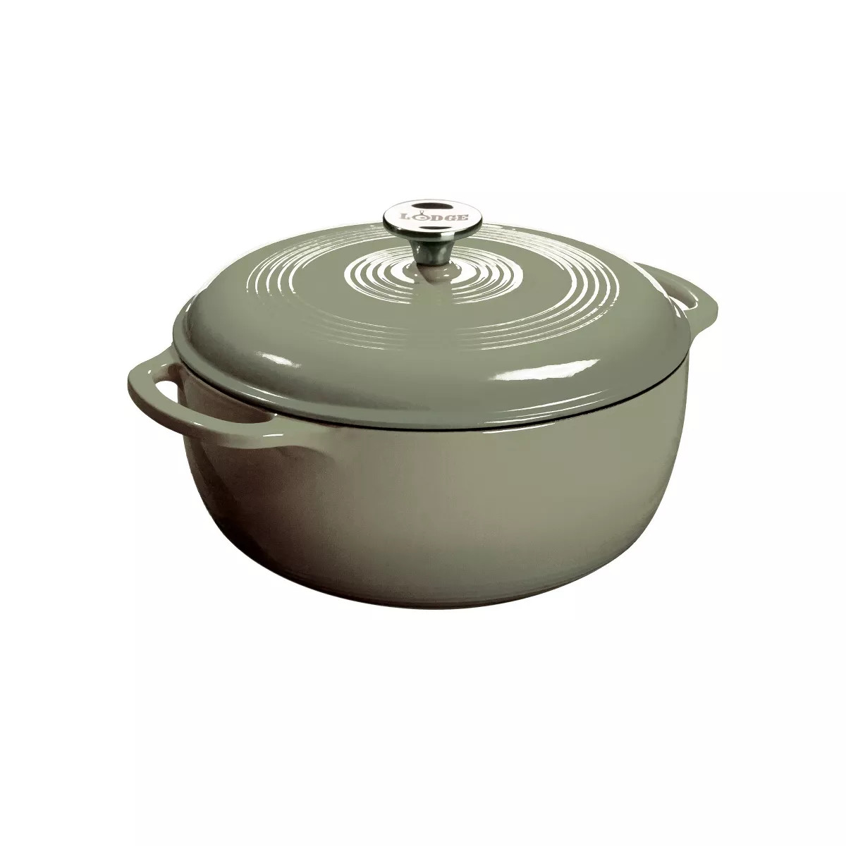 Lodge 6qt Cast Iron Enamel Dutch Oven Sage | Target