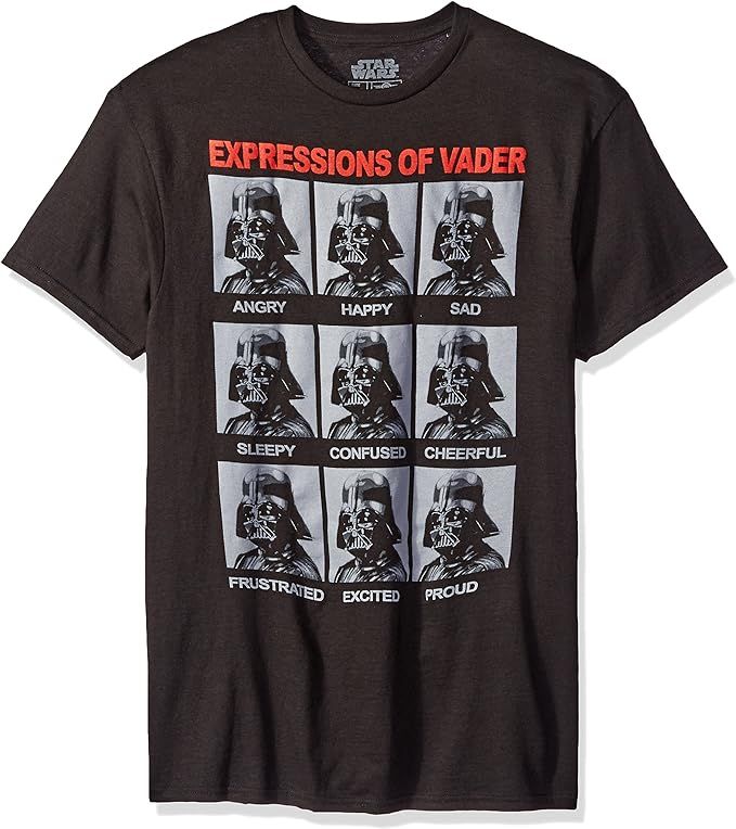 Star Wars the Many Expressions of Darth Vader Men's T-shirt | Amazon (US)