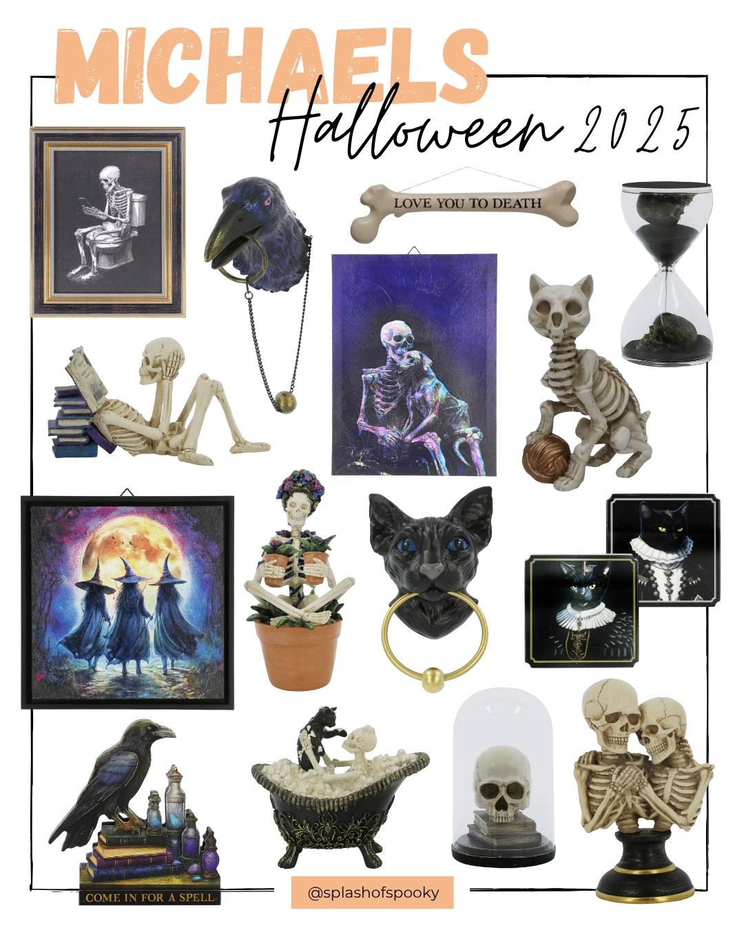 HALLOWEEN AT MICHAELS 🎃 

It’s officially a CODE ORANGE at the big box craft store. Michaels just dropped their Halloween collection — right in time for Summerween! 

Iridescent Moon Décor Collection: This eerily romantic collection features enchanting tabletop décor, iridescent skeleton art and more unique finds.
 

 #LTKSeasonal #LTKHome #LTKFindsUnder50