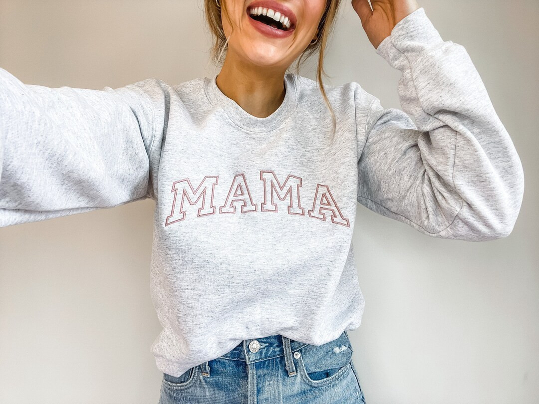 Embroidered Mama Crewneck Sweatshirt | Mothers Day Gift Mama Crewneck Sweatshirt | New Mom Gift |... | Etsy (US)