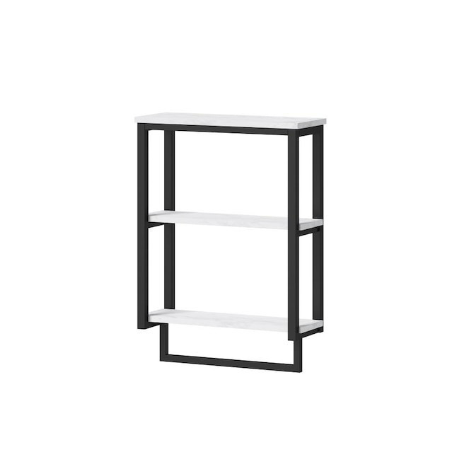 Style Selections  Matte Black 2-Tier Composite Wall Mount Bathroom Shelf | Lowe's