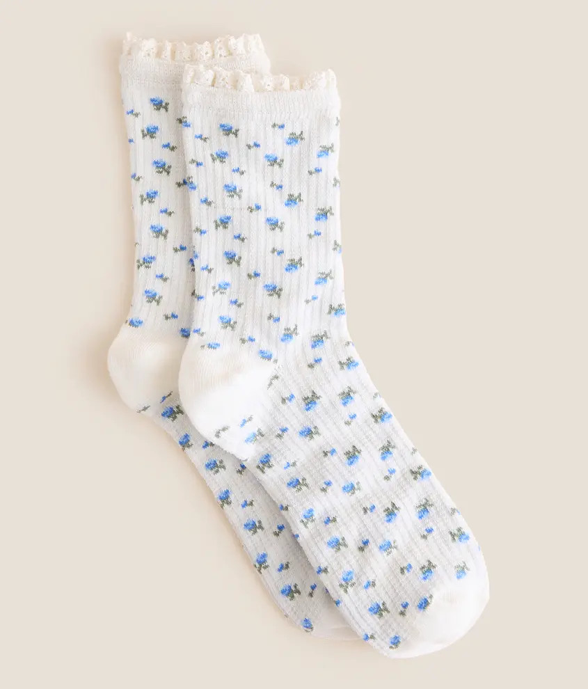 Floral Ruffle Socks | Buckle