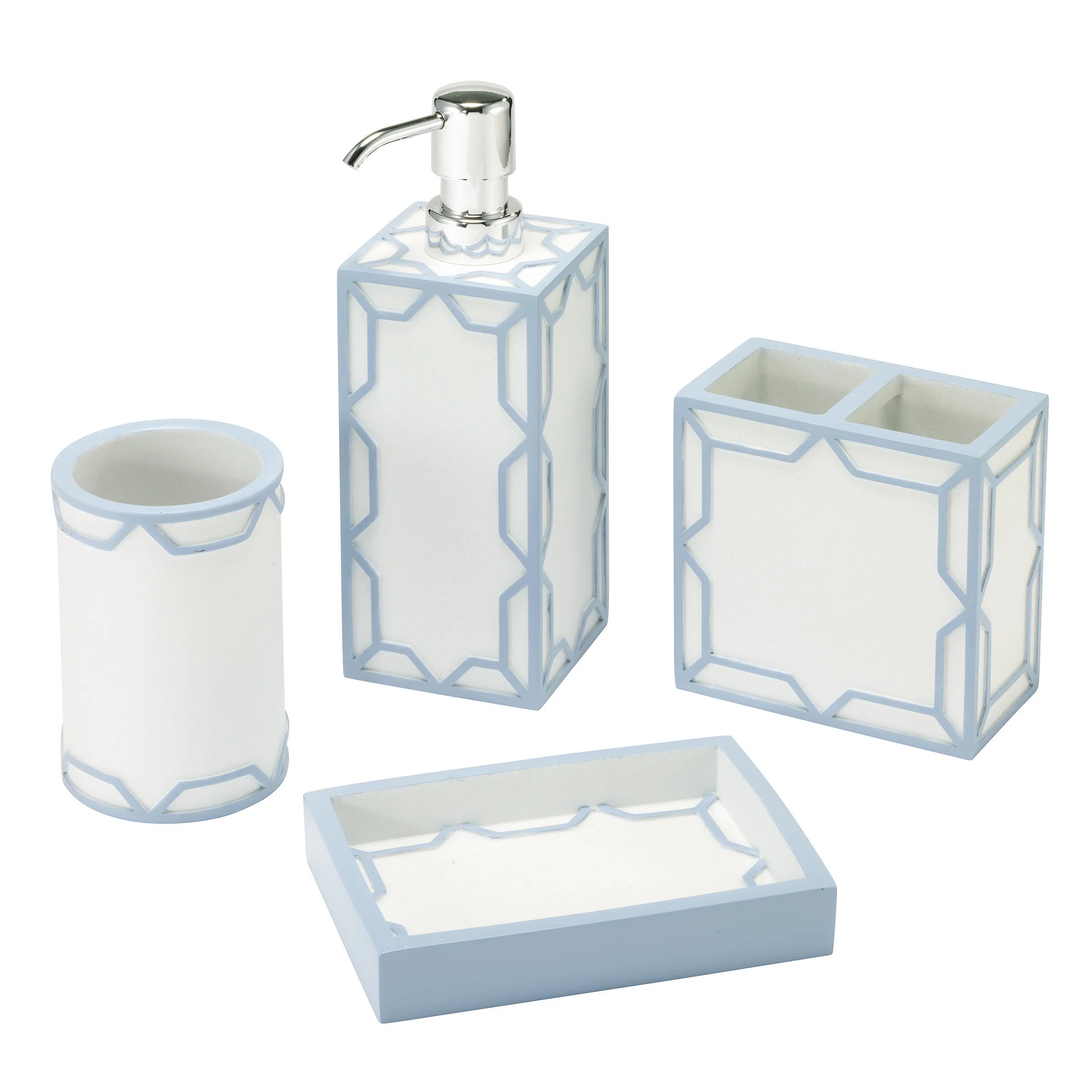 Izod Trellis 4-Piece Bath Accessory Set | Wayfair North America