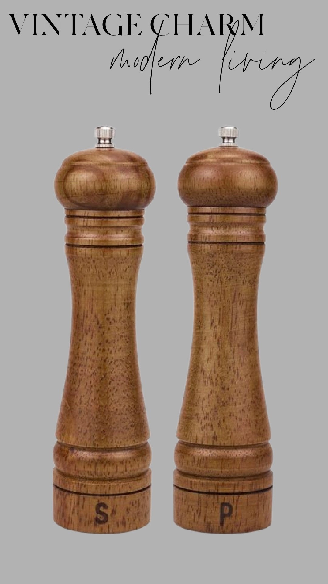 A good set of salt and pepper mills instantly makes your kitchen feel more elevated. I love the warmth of the wood against marble and neutral countertops — it’s that subtle vintage charm layered into modern living.

They’re substantial, timeless, and one of those everyday pieces that quietly upgrades your space.

#LTKSaleAlert #LTKHome