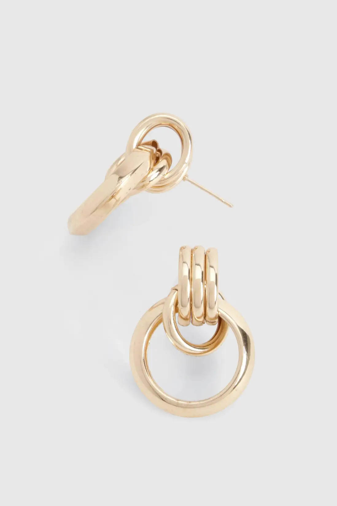 Gold Twist Detail Stud Earrings | Boohoo | Boohoo.com (UK & IE)