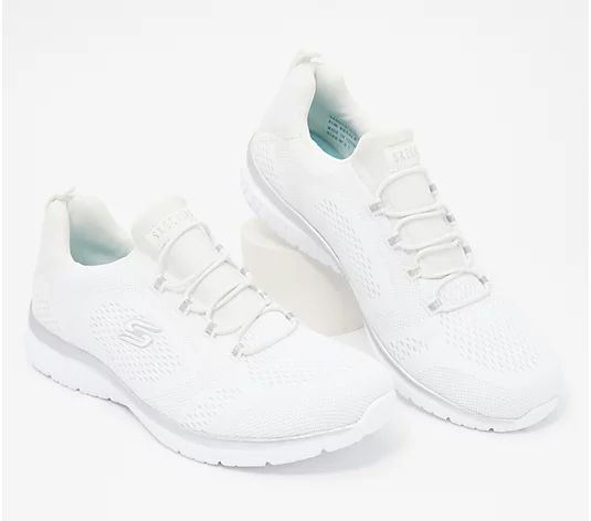 Skechers Virtue Washable Mesh Slip-On Bungee Sneakers - Pure Radiance | QVC
