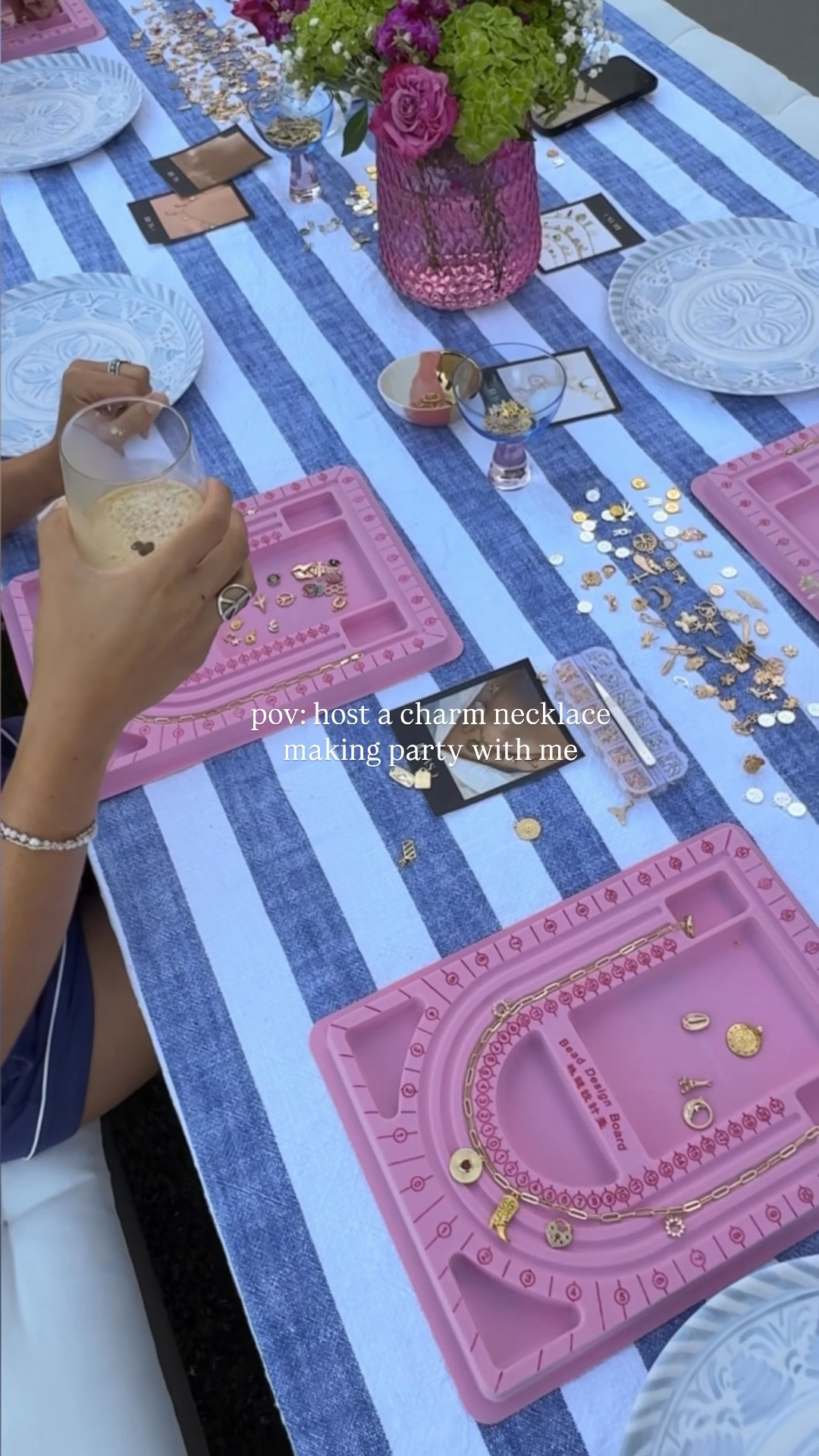 Host a charm necklace making party with me! I grabbed the charms and supplies from Amazon and Etsy. This was such a fun way to add a craft to a dinner party or book club meeting. 

#LTKHome #LTKdayinmylife