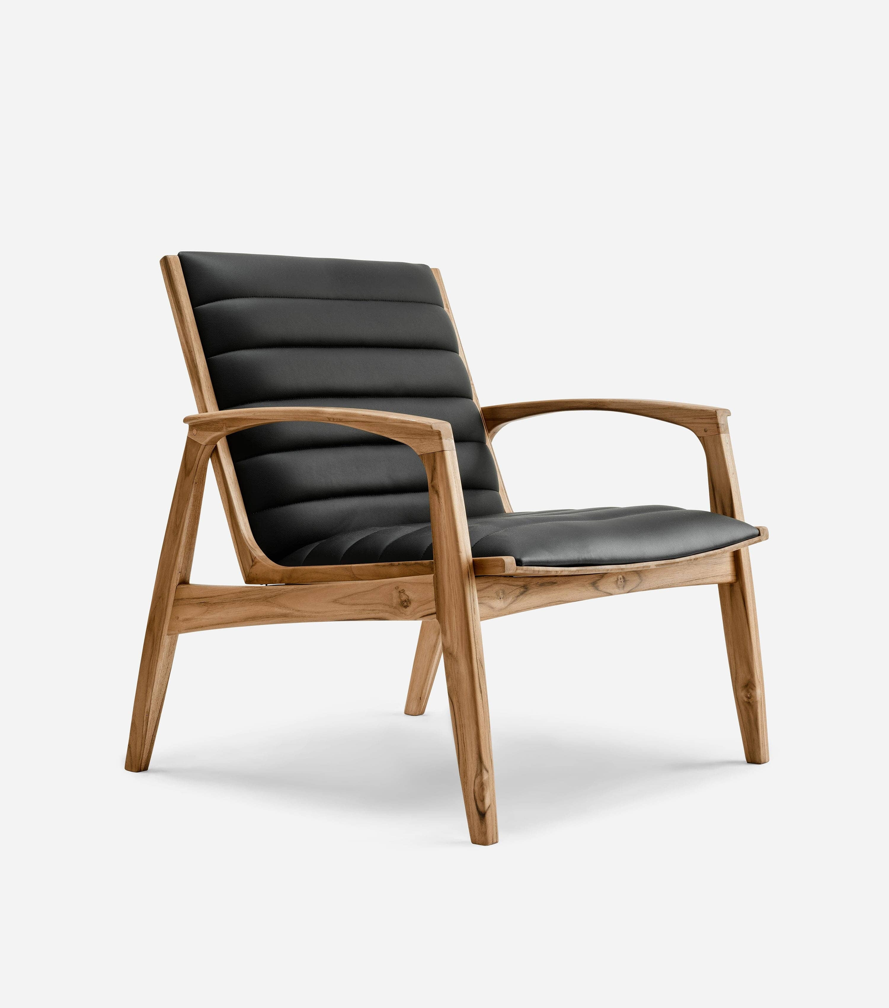 Diria Armchair Upholstered Black Cactus Leather | Forever Furniture by MasayaCo | Masaya Co