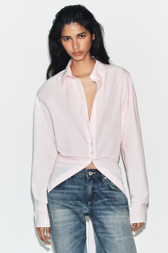 OVERSIZED TIE SHIRT | Zara US