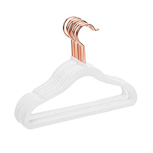 MIZGI Premium Kids Velvet Hangers (Pack of 50) with Copper/Rose Gold Hooks,Space Saving Ultra Thin,N | Amazon (US)