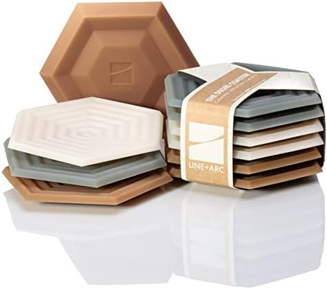 The Original Degrē Coaster (Set of 6, Joshua Tree) by LINE+ARC. 10mm Thick Dishwasher Safe Stain... | Amazon (US)