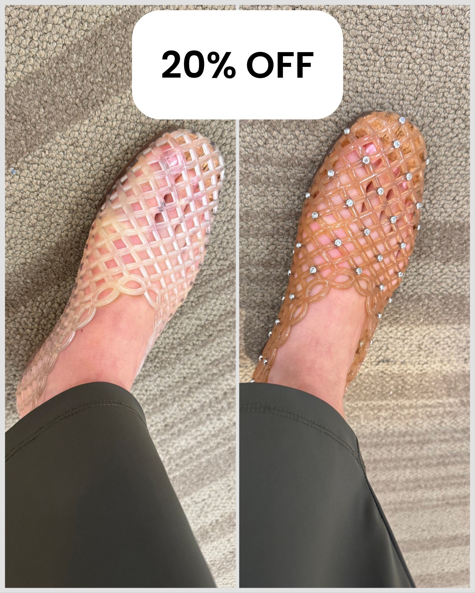 Rhinestone Jelly Sandals 🤩
20% off at one retailer: CODE: SPRINGBREAK (sale ends 3/12)

➡️Sizing: I tried on the size 7 and 8 and I went with the size 7, the 8 was way too big.  (I’m a size 7.5)— for reference, I’m more of a size 7/7.5 not a size 7.5/8

Jelly shoes, Steve Madden, spring sandals 

#LTKmomlife #LTKootd #LTKSpringSale