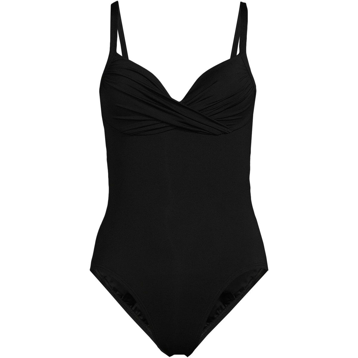 Women's Sculpting Suit Chlorine Resistant Targeted Control Draped One Piece Swimsuit | Lands' End (US)