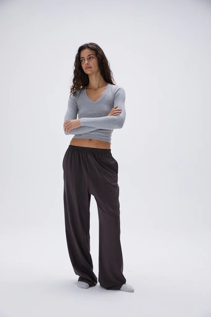 Modal Cotton Pants - Coffee Bean | Adanola UK