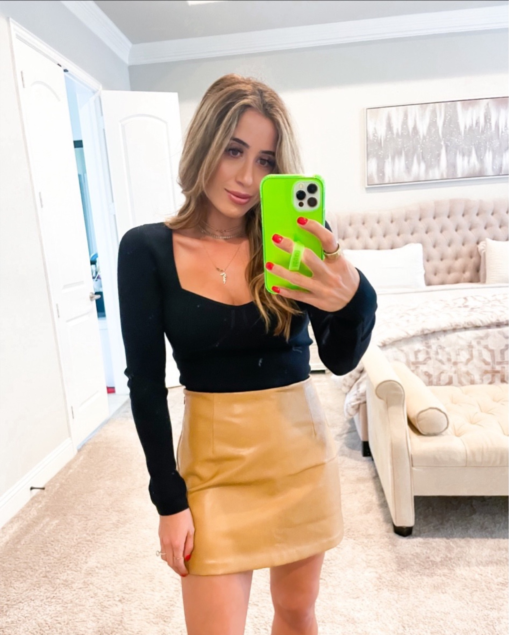 Faux leather skirt size Xs code AFBELBEL black bodysuit size Xs on sale 

#LTKunder100 #LTKsalealert #LTKCyberweek