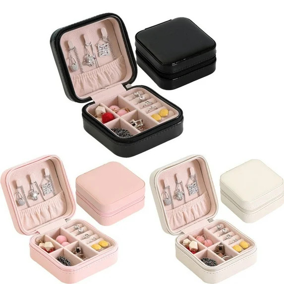 Walbest Travel Jewelry Box Organizer Display Storage Case for Necklace Earrings Rings, Small Jewe... | Walmart (US)