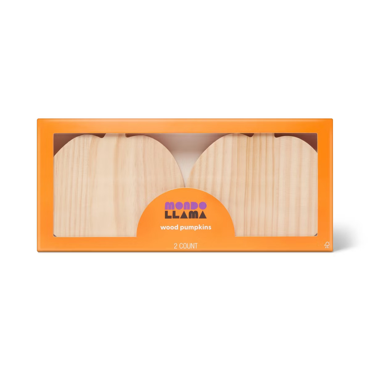 2ct Mini Wood Pumpkins- Mondo Llama™ | Target