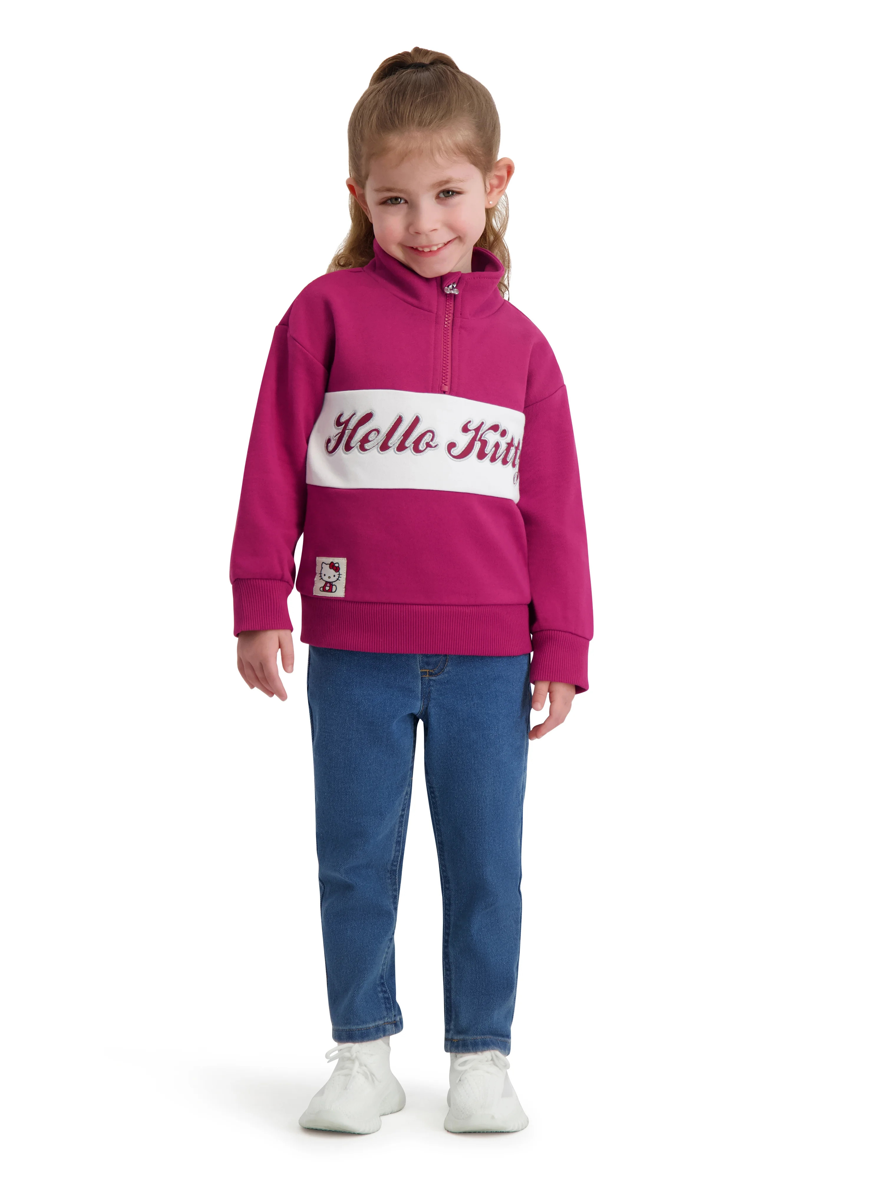 Hello Kitty Toddler Girls Quarter Zip Top, Sizes 12 Months - 5T | Walmart (US)