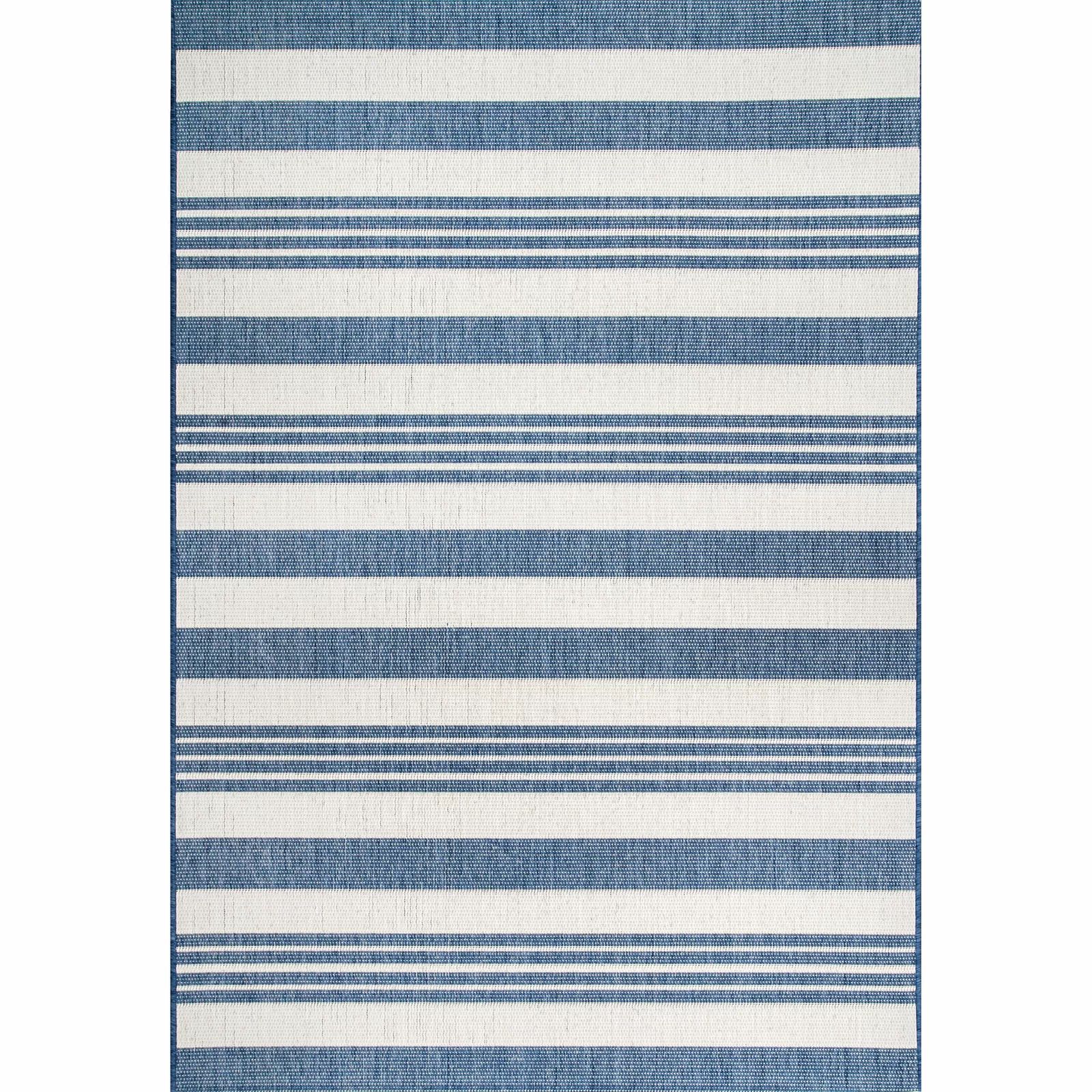 Soraya Striped Blue Indoor/Outdoor Area Rug | Wayfair North America