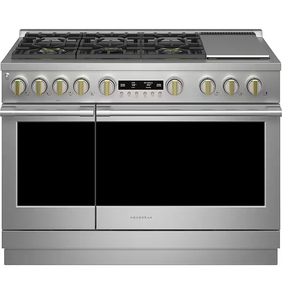 Monogram 8.25 Cu. Ft. Freestanding Double Oven Dual Fuel Convection Range with 6 Burners Stainles... | Best Buy U.S.