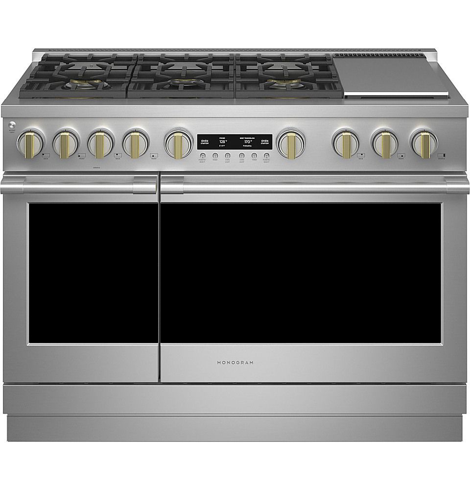 Monogram 8.25 Cu. Ft. Freestanding Double Oven Dual Fuel Convection Range with 6 Burners Stainles... | Best Buy U.S.