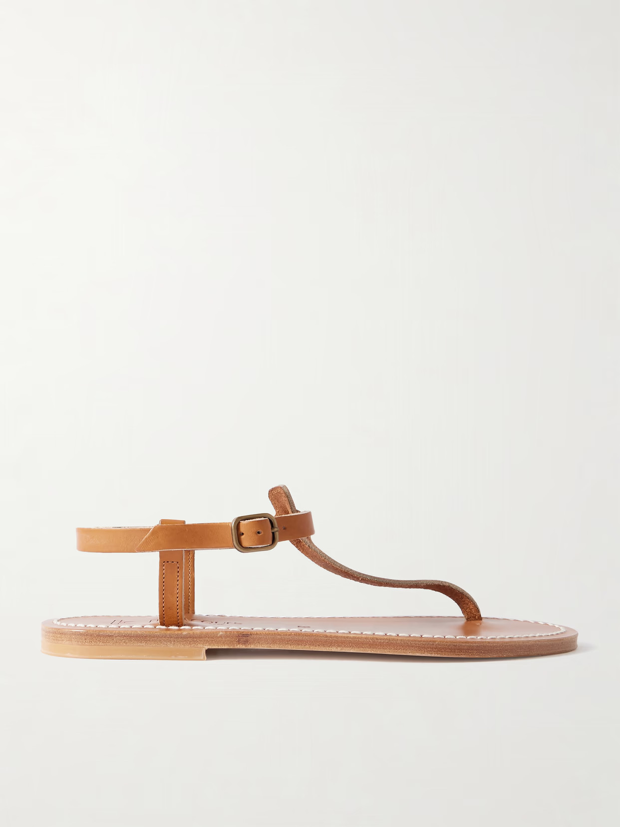 K Jacques St Tropez - Picon Leather Sandals - Brown | NET-A-PORTER (US)