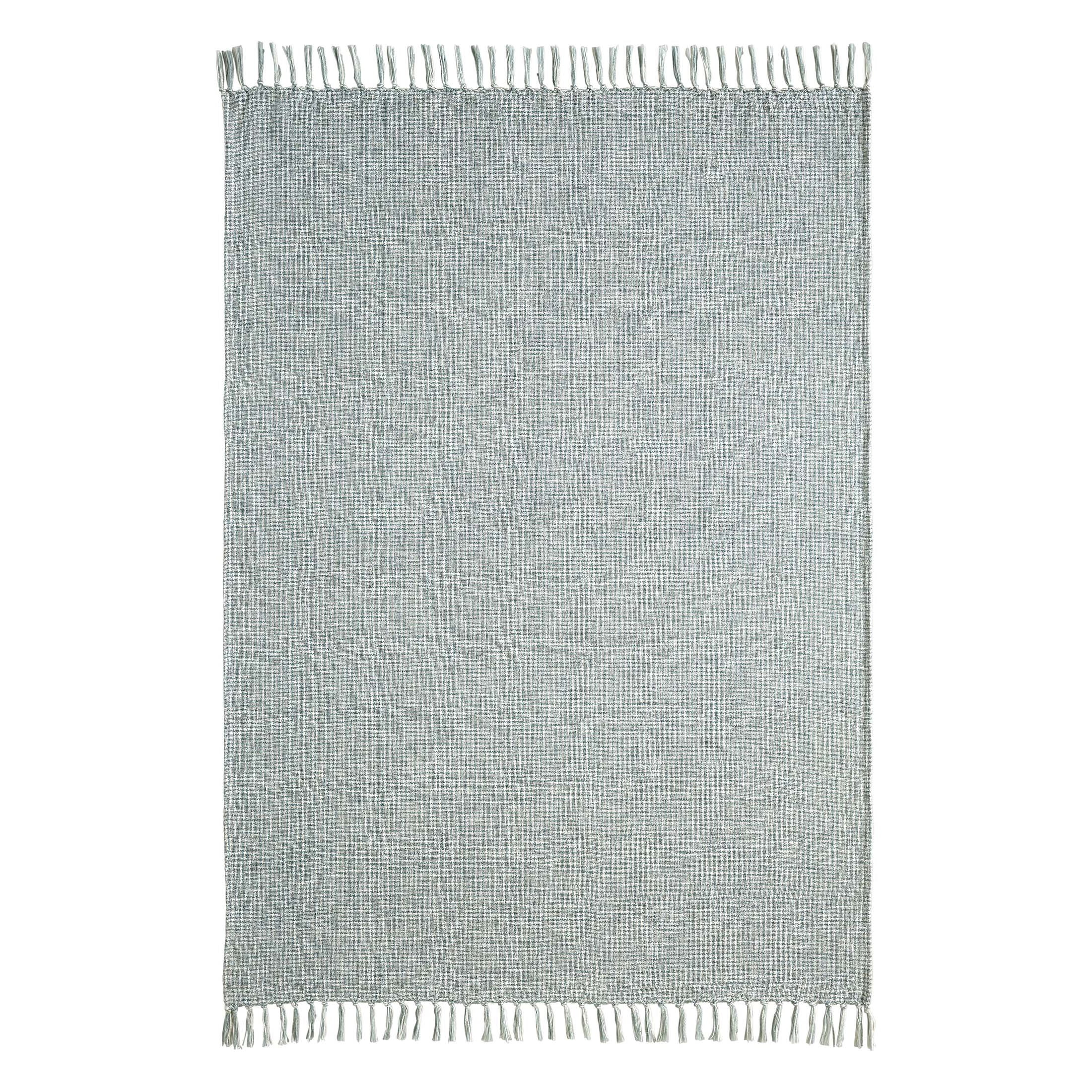 My Texas House Casey Dusty Green Marled Tassel Cotton Polyester Throw, 50" x 70" | Walmart (US)