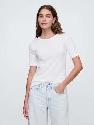 Favorite Ribbed Crewneck T-Shirt | Gap Factory