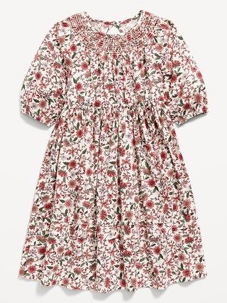 Floral-Print 3/4-Sleeve Dress for Toddler Girls | Old Navy (US)