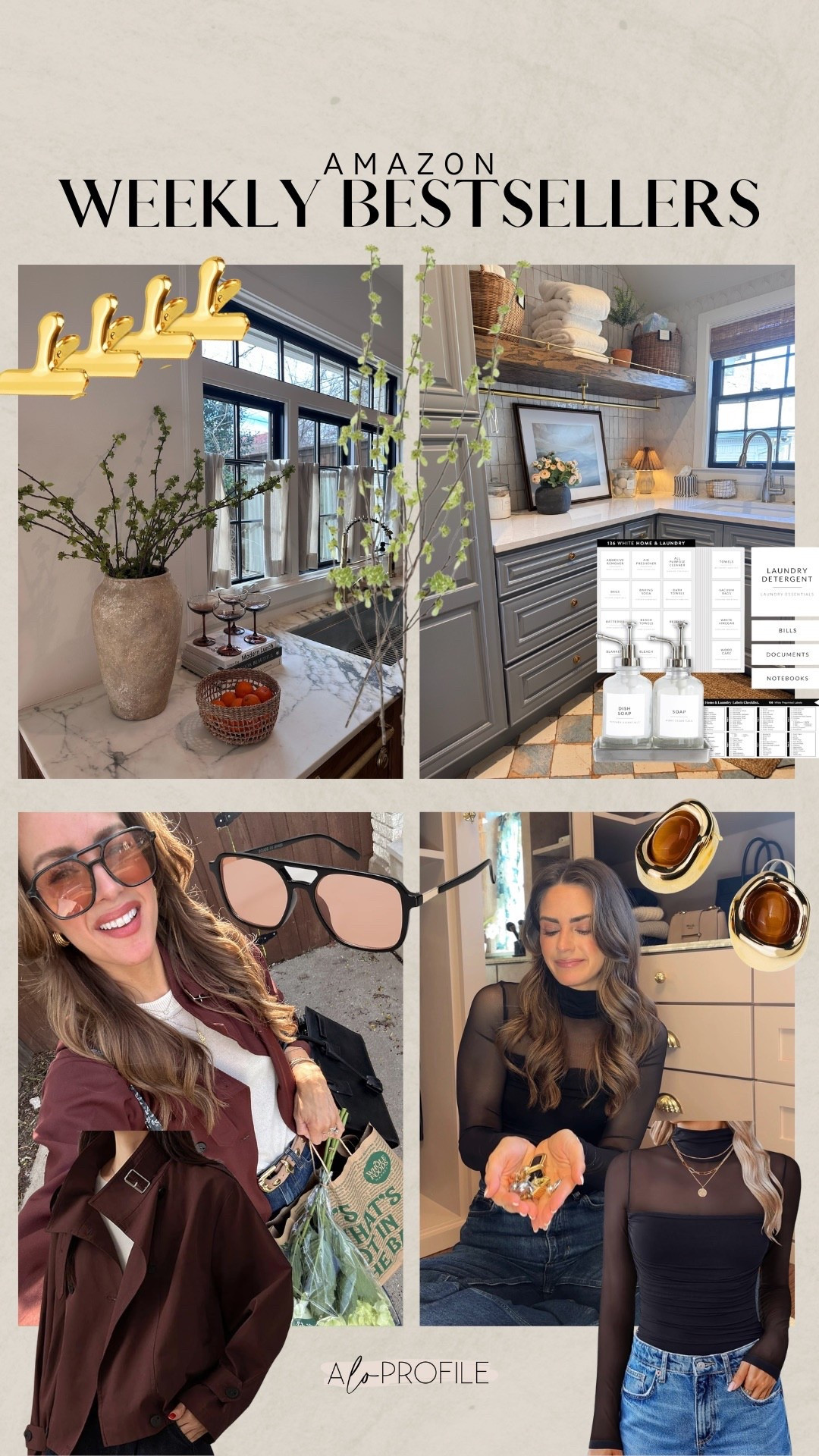 AMAZON WEEKLY BESTSELLERS ✨
1. All time fav amazon sunnies
2. The jacket everyone thinks is 4x the price
3. The aesthetic kitchen item you didn't know you needed
4. My absolute fav & best selling faux branches
5. The perfect date night top
6. Stone center earrings (with sooo many colors available) 
7. The labels I use all over our house to organize


#LTKgrwm #LTKHome #LTKootd