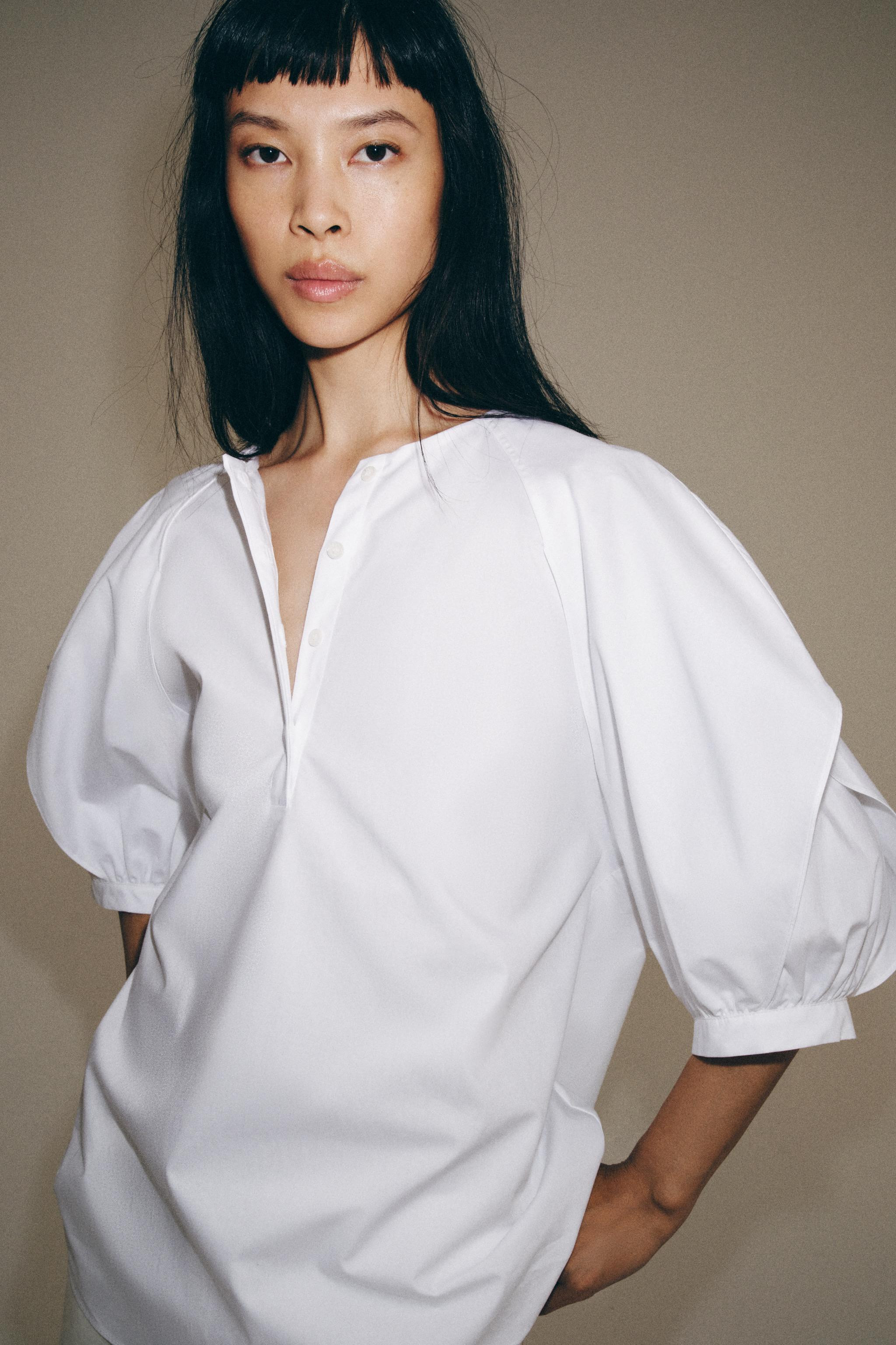 PLEATED SLEEVE SHIRT ZW COLLECTION | Zara US