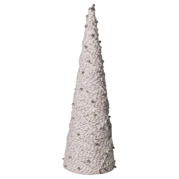Chunky Yarn Cone Tree with Jingle Bells | Wayfair North America