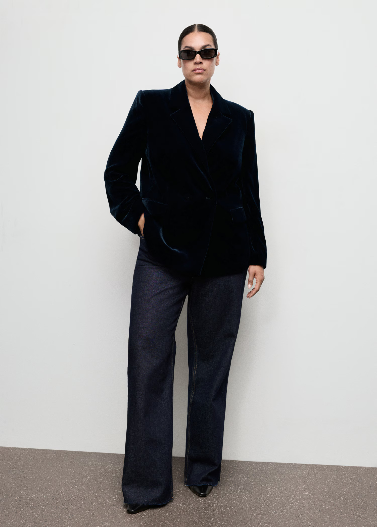 Double-breasted velvet jacket - Women | MANGO USA | Mango (US/MX/AU)